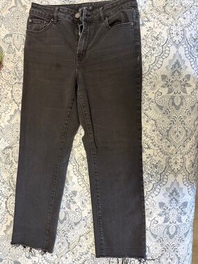 DECJUBA Men's Charcoal Slim Straight Jeans